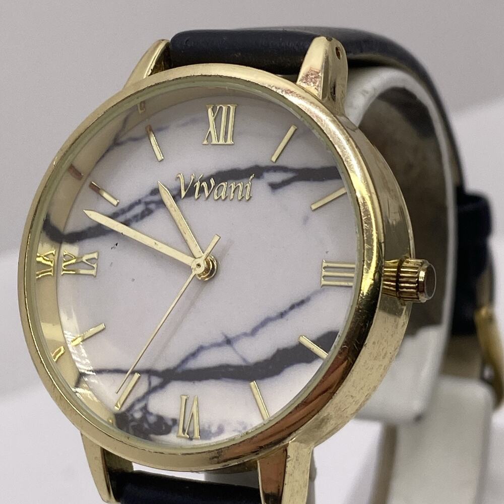 Vivani Womens Gold Tone Watch New Battery